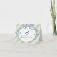 Cavalo de Balanço com Laço Verde Coquette Obrigado