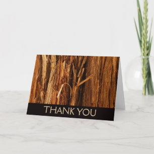 Cartão De Agradecimento Cedar Textura de Latido de Madeira