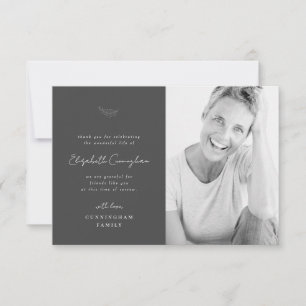 Cartão De Agradecimento Celebração da Foto Simples e Moderna da Vida