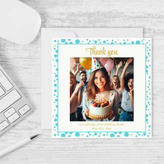 Cartão De Agradecimento Celebração de aniversário de 30 anos de Blueberry