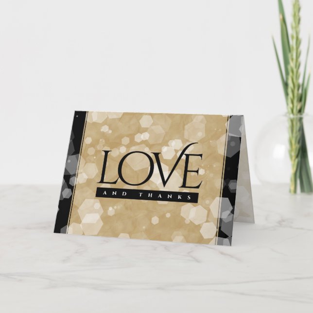 Cartão De Agradecimento Celebração do Aniversário de Casamento de Papéis E (Frente)