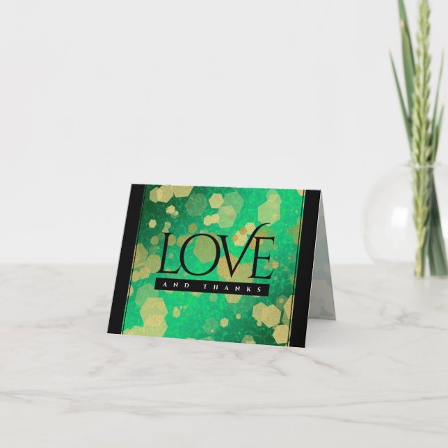 Cartão De Agradecimento Celebração do aniversário de casamento do Elegante (Frente)