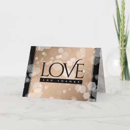 Cartão De Agradecimento Celebração do Aniversário do Casamento Linen 28