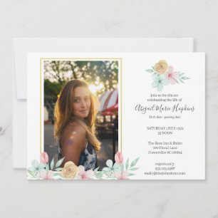 Cartão De Agradecimento Celebração floral Pastel elegante do funeral da