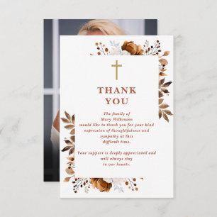 Cartão De Agradecimento Celebração Russa Cristã Da Foto Funeral Da Vida