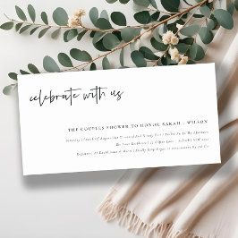 Cartão De Agradecimento Celebrar Convidado Para Chá De Caligrafia