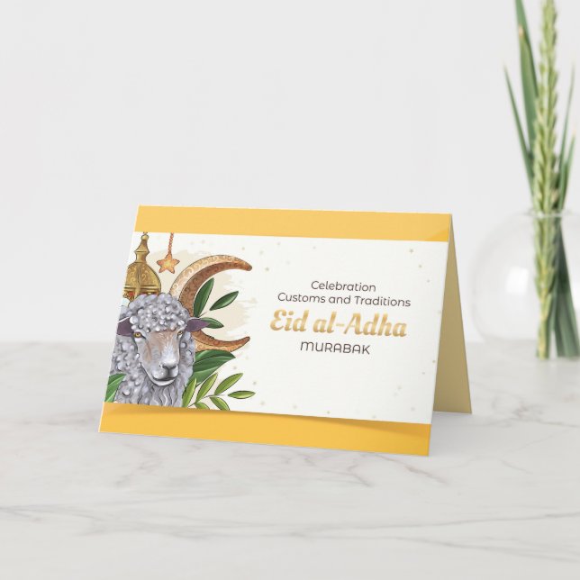 Cartão De Agradecimento Celebration Custons and Traditions (Eid al-Adha) (Frente)