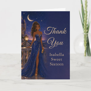 Cartão de Agradecimento Celestial Blue Sweet Sixte