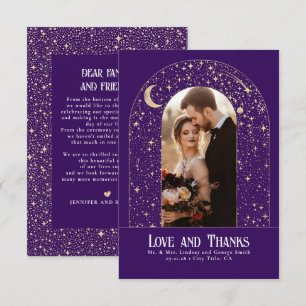 Cartão De Agradecimento Celestial e Mística Noite Estrelada Obrigado Foto