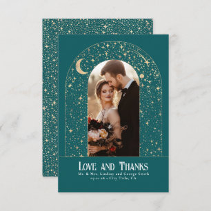 Cartão De Agradecimento Celestial e Mística Noite Estrelada Obrigado Foto