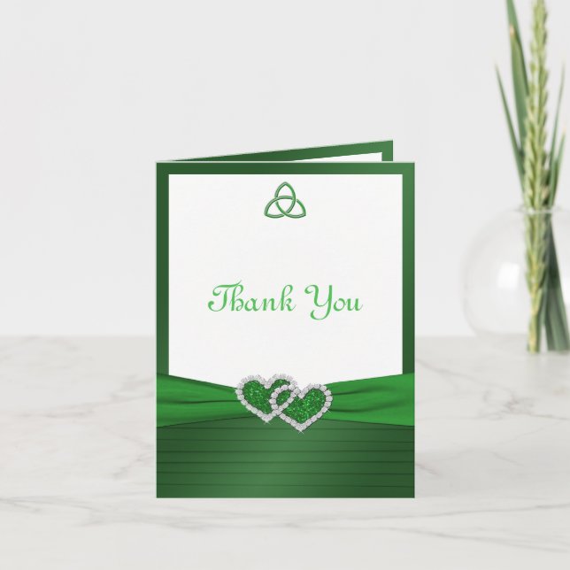 Cartão De Agradecimento Celtic Love Knot Thank You Note Card (Frente)