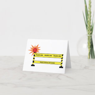 Cartão De Agradecimento Cena de Crime na Linha de Polícia