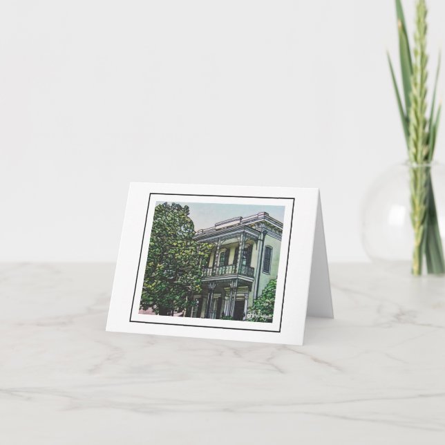 Cartão De Agradecimento Cenas de Nova Orleans Notecard (Frente)