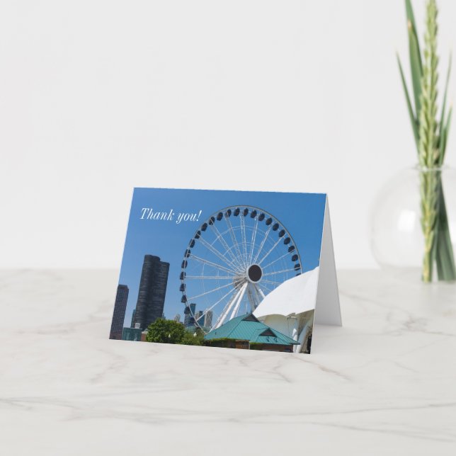 Cartão De Agradecimento Centennial Ferris Wheel Thank You Card (Frente)