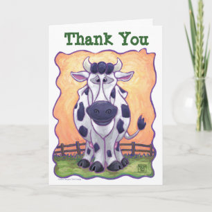 Cartão De Agradecimento Centro de Festa da Vaca