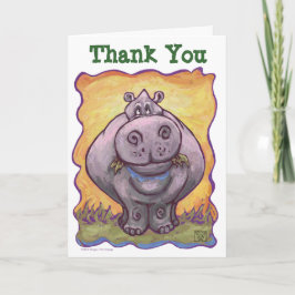 Cartão De Agradecimento Centro de Festas do Hipopótamo