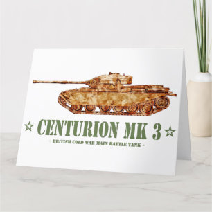 Cartão De Agradecimento Centurion MK 3 Tanque britânico MBT da Guerra Fria