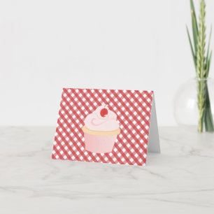 Cartão De Agradecimento Cereja no Cupcake Superior