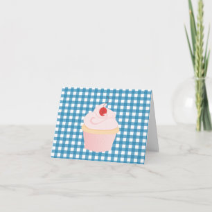 Cartão De Agradecimento Cereja no Cupcake Superior