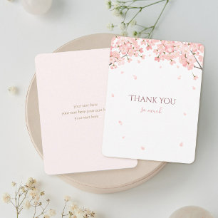 Cartão De Agradecimento Cerejeiras Japonesas Rosa Flor de Sakura da Primav