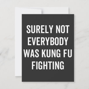 Cartão De Agradecimento Certamente Não Era Todo Mundo Lutando Kung Fu