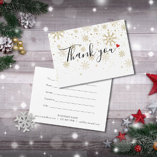 Cartão De Agradecimento Certificado de Presente de Natal para Negócios