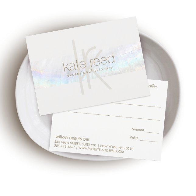 Cartão De Agradecimento Certificado de Presente de Seashell Moderno do Mon (Criador carregado)