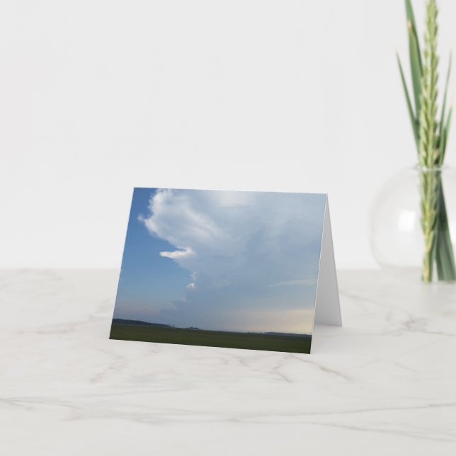 Cartão De Agradecimento Céu Expansivo Levantando-me para o Belo Além (Frente)