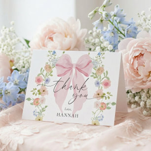 Cartão De Agradecimento Chá de Bebê Baby in Bloom