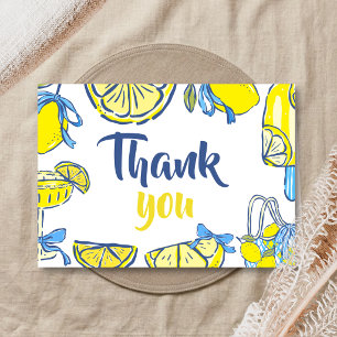 Cartão De Agradecimento Chá de Bebê Ciao Baby Lemon