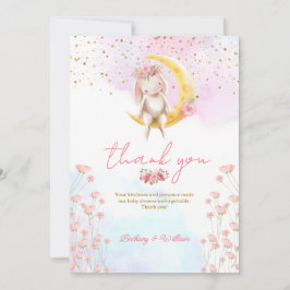 Cartão De Agradecimento Chá De Bebê Coelhinha Doce