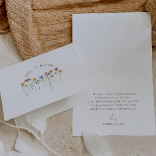 Cartão De Agradecimento Chá de Bebê Colorido Bebê Flor Silvestre em Flor