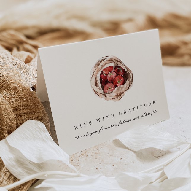 Cartão De Agradecimento Chá de Bebê de Mercado de Produtores "Maduro de Gr (Criador carregado)