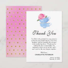 Cartão De Agradecimento Chá de Bebê de Noiva com Aquarelas Lindas