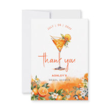 Chá de Bebê de Noiva com Flores Laranja em Aquarel