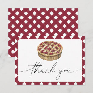 Cartão De Agradecimento Chá de bebê de torta de aquarela obrigada