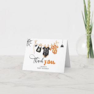 Cartão De Agradecimento Chá de bebê do Little Boo Halloween Obrigado