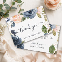 Chá de Bebê Floral em Aquarela Azul Marinho e Pêss