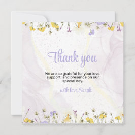 Cartão De Agradecimento Chá de Bebê Floral Primavera Rústica