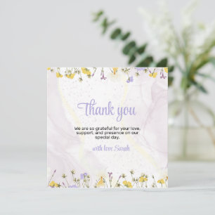 Cartão De Agradecimento Chá de Bebê Floral Primavera Rústica