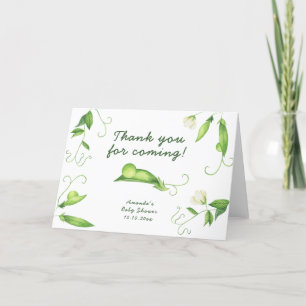 Cartão De Agradecimento Chá de Bebê Little Sweet Pea Obrigado