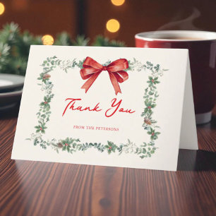 Cartão De Agradecimento Chá de Bebê Natal Um Alegre Pequeno