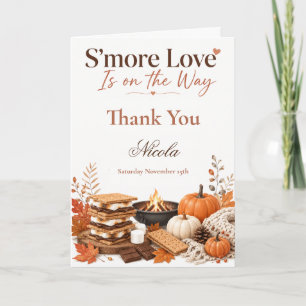 Cartão De Agradecimento Chá de Bebê S'more Love