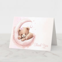 Chá de Bebê Urso Menina Aquarela Rosa Choque