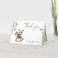 Chá de bebê urso panda obrigado