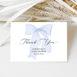 Cartão De Agradecimento Chá de fraldas Arco Azul