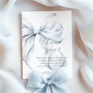 Cartão De Agradecimento Chá de fraldas Arco azul