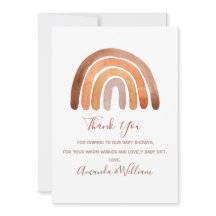 Chá de fraldas Boho Rainbow Obrigado Carro