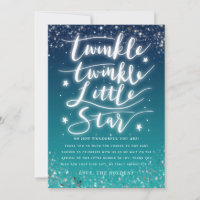 Chá de fraldas Brilhante de Ombre Azul Estrela
