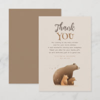 Chá de fraldas Brown Elegante Da Família Bear Obri